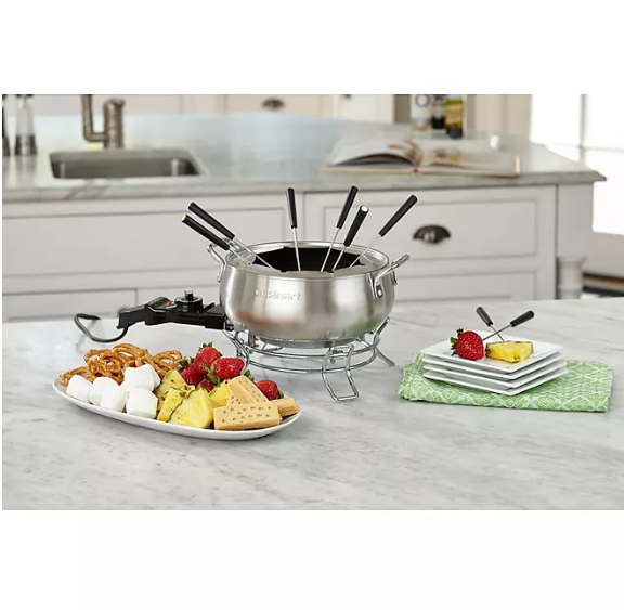 Cuisinart® 3 Quart Electric Fondue Set Suitable for Chocolate, Cheese, Broth or Oil