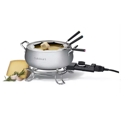 Cuisinart® 3 Quart Electric Fondue Set Suitable for Chocolate, Cheese, Broth or Oil