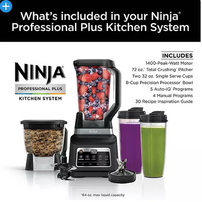 Ninja Professional Plus Kitchen Blender System and 8-Cup Food Processor (BN805A)