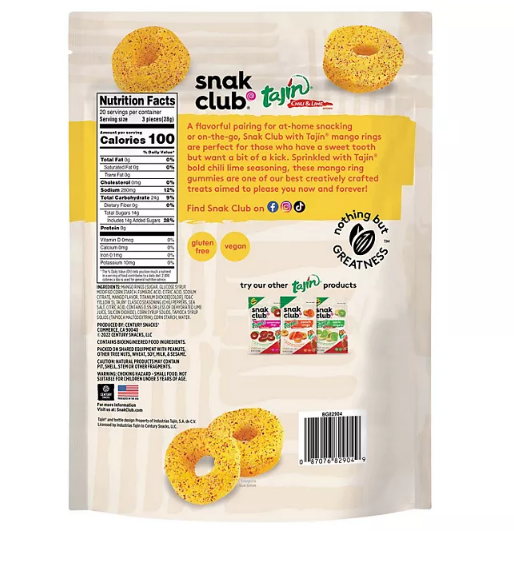 Snak Club Tajin Mango Rings (20 oz.)