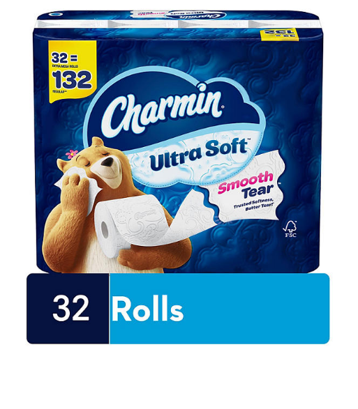 Charmin Ultra Soft Toilet Paper Extra Mega Rolls (231 Sheets/Roll, 32 Rolls)