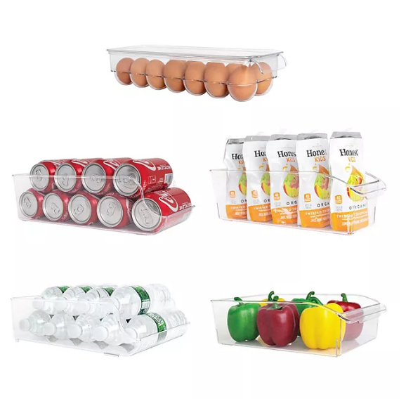 Gourmet Kitchen 10-Piece Complete Fridge + Freeze Storage Bin Starter Set