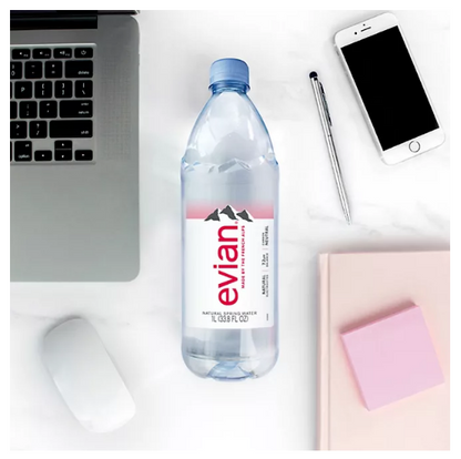 evian Natural Spring Bottled Water (1L., 12 pk.)