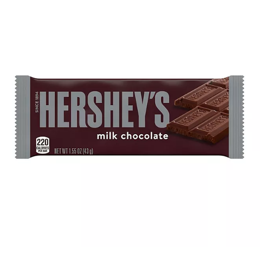 HERSHEY'S Milk Chocolate King Size Candy, Full Size, Bar (2.6 oz.)