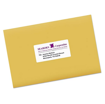 Avery White Shipping Labels-Bulk Packs, Inkjet/Laser Printers, 2 x 4, White, 10/Sheet, 250 Sheets/Box