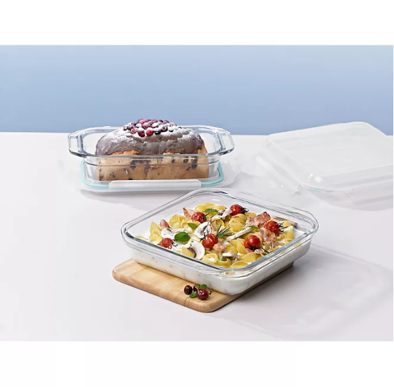 Glasslock 6-Piece Glass Bakeware Food Storage Set