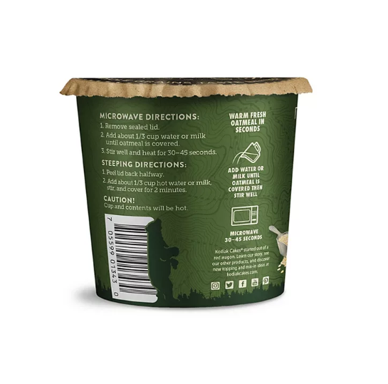 Kodiak Cakes Oatmeal Cups, Maple and Brown Sugar (12 pk.)