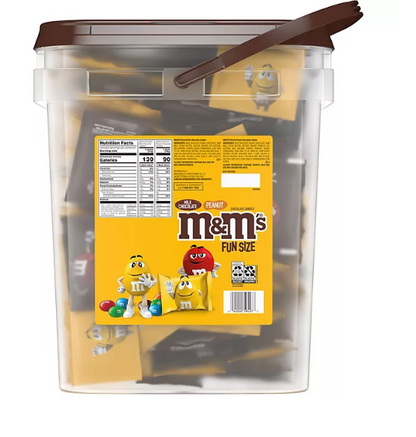 M&M's Milk Chocolate & Peanut Fun Size Bulk Halloween Candy (300 ct.)