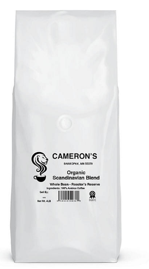 Cameron's Coffee Organic Whole Bean Coffee, Scandinavian Blend (64 oz.)