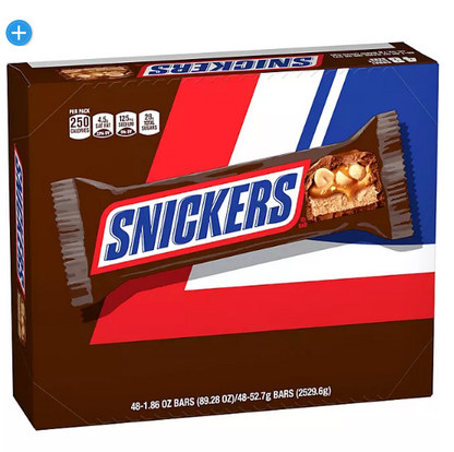 Snickers Chocolate Candy Bars Full Size Bulk Pack (1.86 oz., 48 ct.)