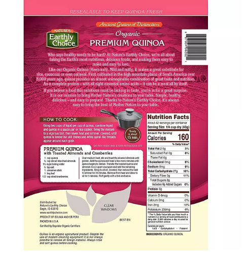 Nature's Earthly Choice Quinoa (64 oz.)