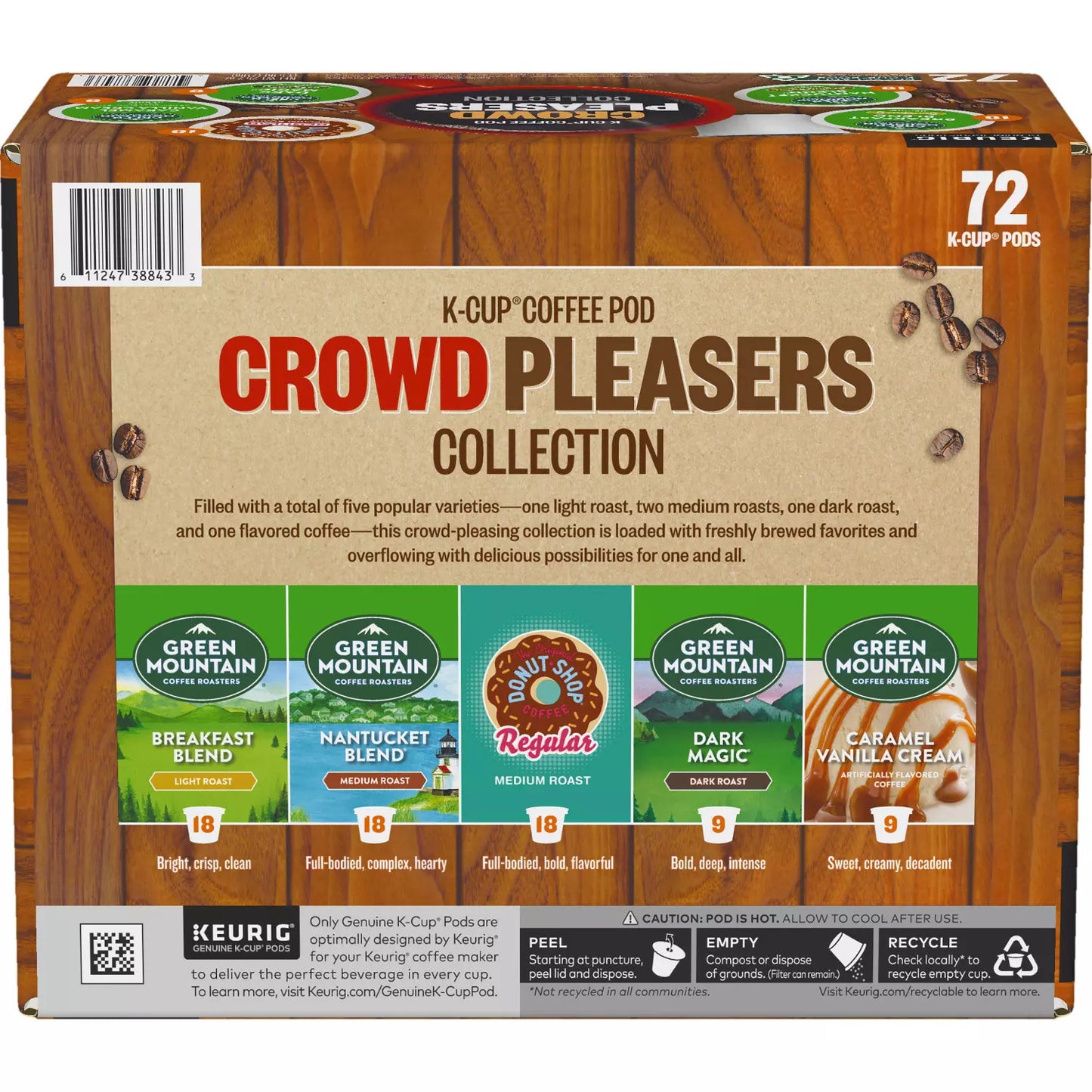 Keurig Crowd Pleasers K-Cup Pod Coffee, Variety Pack (72 ct.)