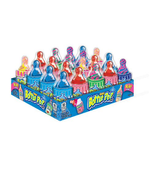 Baby Bottle Pop Original, Assorted Flavor Lollipops with Powdered Candy (0.85 oz., 20 ct.)