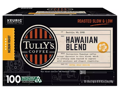 Tully's Coffee Hawaiian Blend K-Cup Pods (100 ct.)