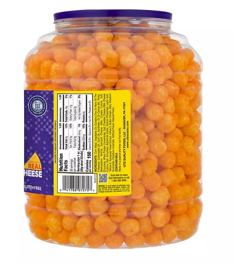 Utz Cheeseball Barrel (28 oz.)