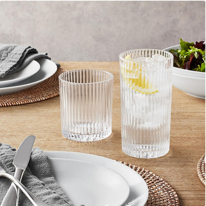 Member's Mark 16-Piece Fluted Crystal Drinkware Set