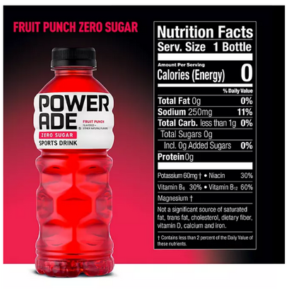 Powerade Zero Sports Drink Variety Pack (20 fl. oz., 24 pk.)