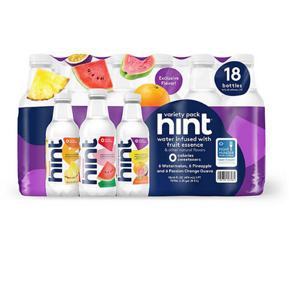 Hint Flavored Water Variety Pack (16 fl. oz., 18 pk.)