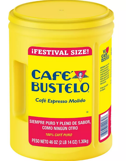 Café Bustelo Festival Size Dark Roast Ground Coffee, Espresso (46 oz.)