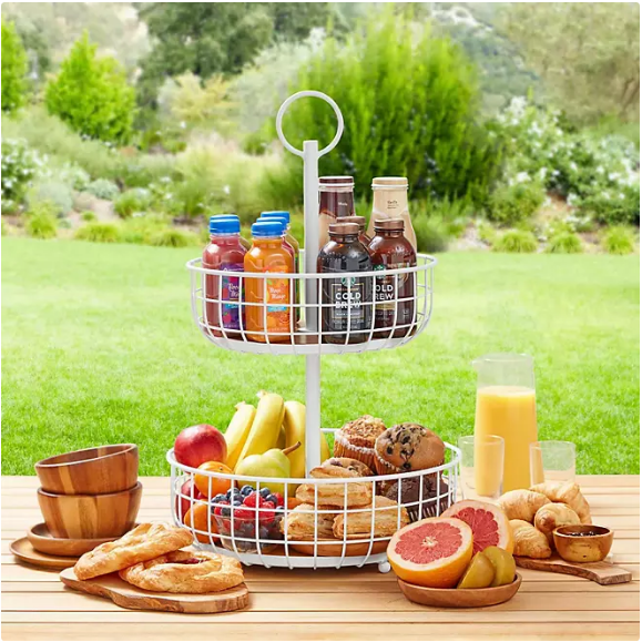 Member's Mark 2 Tier Wire Basket Stand (Assorted Colors)