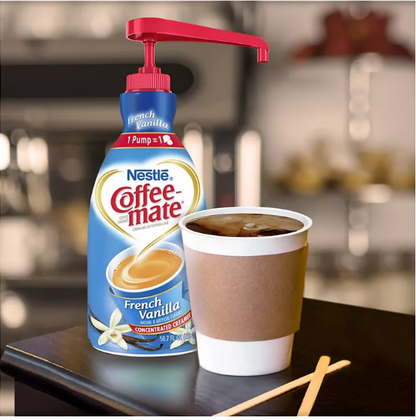 Nestle Coffee mate Liquid Creamer Pump, French Vanilla (1.5 L)