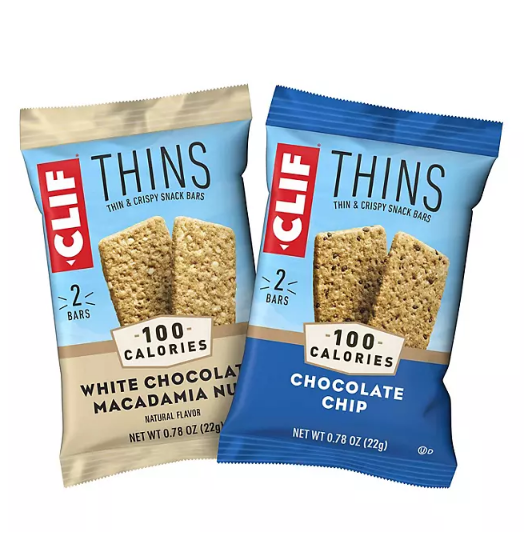 CLIF Thins Variety Pack, Chocolate Chip and White Chocolate Macadamia (24 ct.)