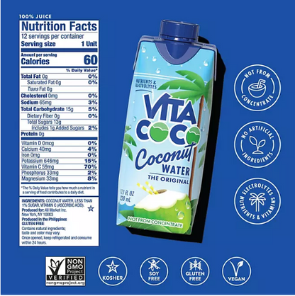 Vita Coco Coconut Water (11.1 fl. oz., 18 pk.)