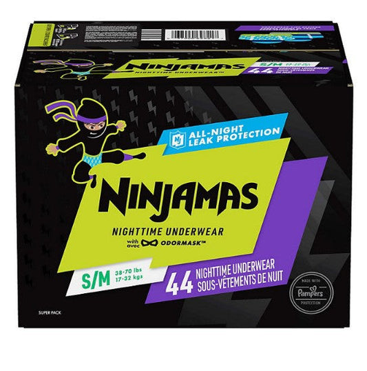 Ninjamas Nighttime Bedwetting Underwear for Boys (Size: Small - Extra Large)