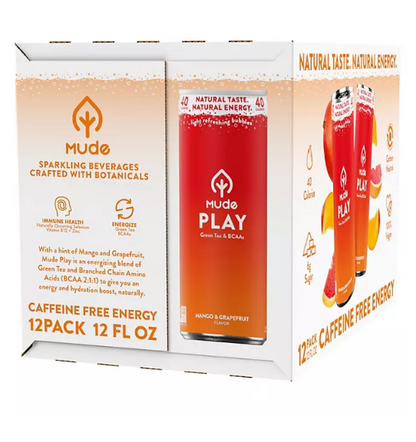 Mude Play Natural Caffeine Free Energy Drinks (12 fl. oz., 12 pk.)