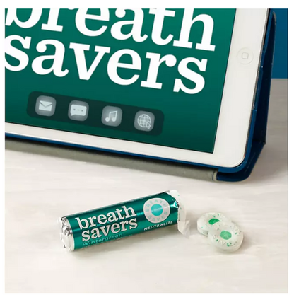 BREATH SAVERS Wintergreen Rings, Individually Wrapped Sugar Free Breath Mints Rolls (0.75 oz., 24 ct.)