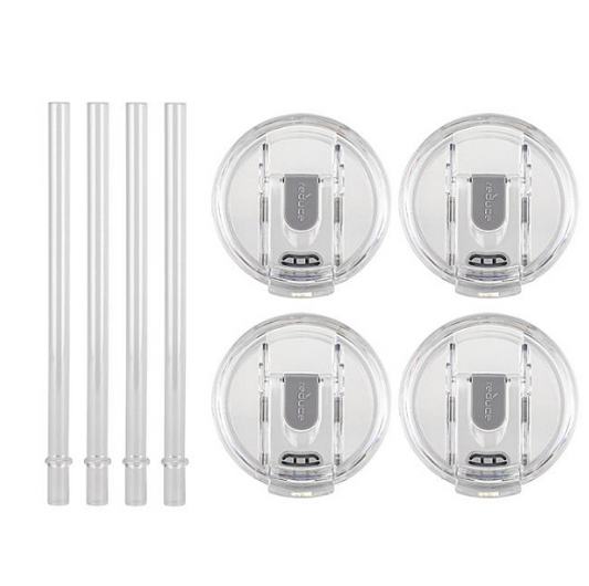 Reduce Drink Cooler Straw and Lid Accessory Set, 4 Pack