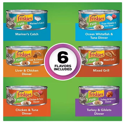 Purina Friskies Pate Wet Cat Food, Variety Pack (5.5 oz., 60 ct.)