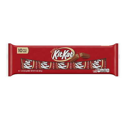 Kit Kat Wafer Bars in Milk Chocolate Candy (15 oz., 10 ct.)