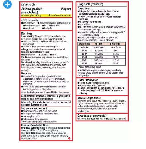 Children's Tylenol Oral Suspension, Cherry (4 oz., 3 pk.)