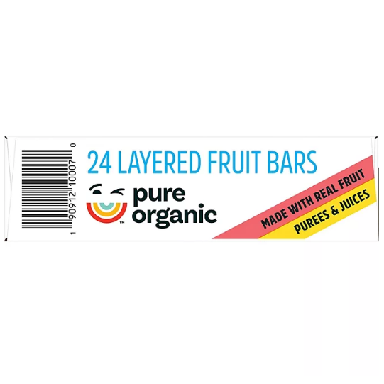 Pure Organic Layered Fruit Bars, Variety Pack (0.63 oz., 24 ct.)