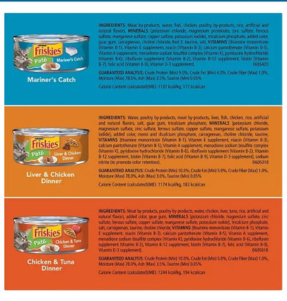 Purina Friskies Pate Wet Cat Food, Variety Pack (5.5 oz., 60 ct.)