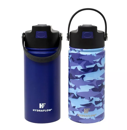 Hydraflow Kids Hybrid 14-oz Stainless Steel Insulated Bottles, 2 Pack (Assorted Colors)