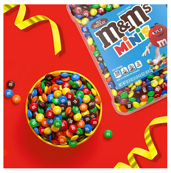 M&M’S Minis Milk Chocolate Candy Resealable Bulk Jar (52 oz.)