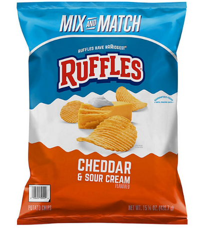 Ruffles Potato Chips Cheddar and Sour Cream (15.125 oz.)(2 PK)