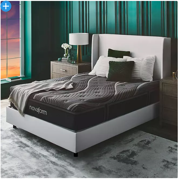 Novaform 12-Inch Noir Luxury Uplifting Support Foam Mattress (Assorted Sizes)