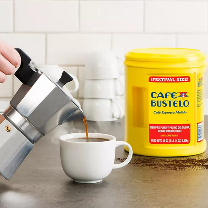 Café Bustelo Festival Size Dark Roast Ground Coffee, Espresso (46 oz.)