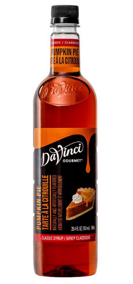 Davinci Gourmet Pumpkin Pie Beverage Syrup (750 ml)(2 PK)