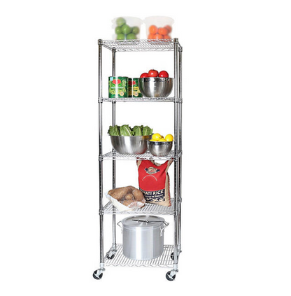 Seville Classics NSF 5-Tier Steel Wire Shelving, 24" x 18" x 72" H