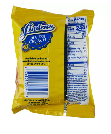 Linden's Butter Crunch Cookies (1.8 oz., 18 ct.)