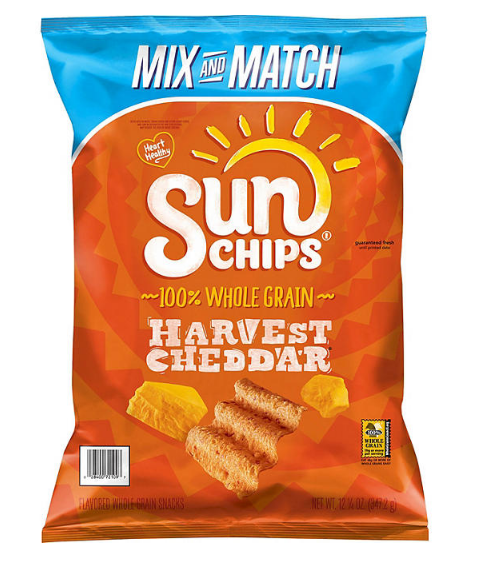 SunChips Whole Grain Snacks Harvest Cheddar (12.25 oz.)(2 PK)