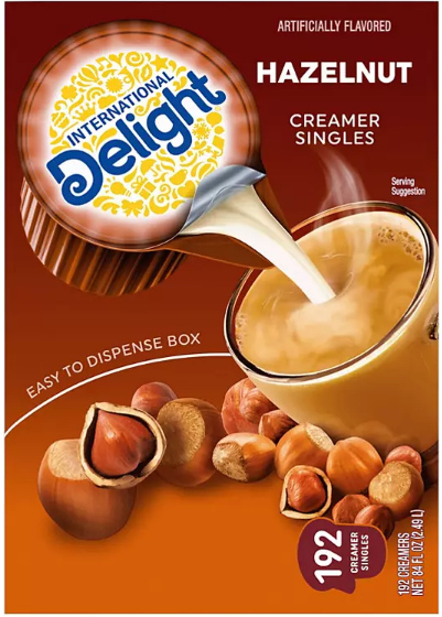 International Delight Hazelnut Coffee Creamer Singles (192 ct.)