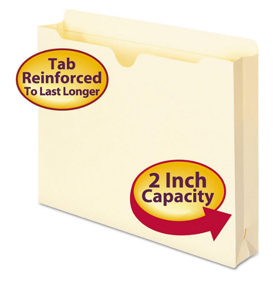 Smead 2" Expansion File Jackets, Manila (Letter, 50ct.)