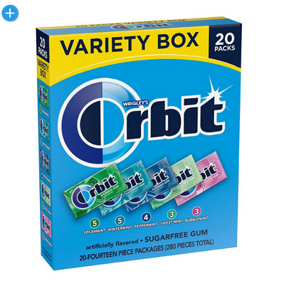 Orbit Mint Sugar Free Chewing Gum Variety Pack, (14 ct., 20 pk.)