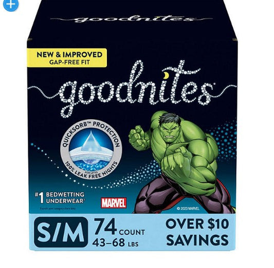 Goodnites Nighttime Bedwetting Underwear for Boys (Sizes: Small - Extra Large)