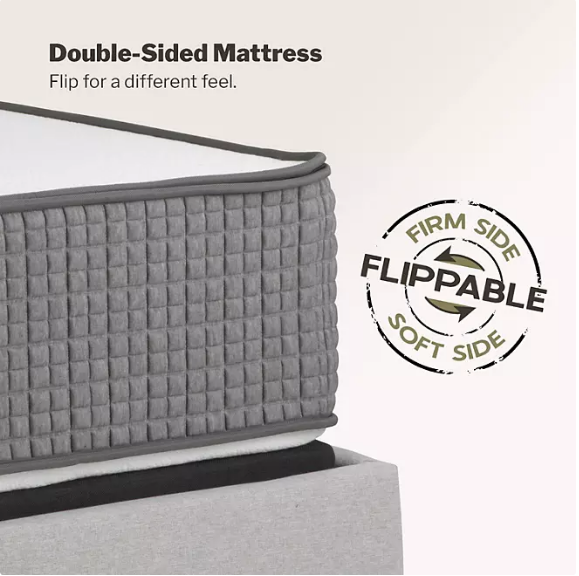 LulaaBED 12" Soft & Firm Flippable Memory Foam Mattress & Adjustable Base Set